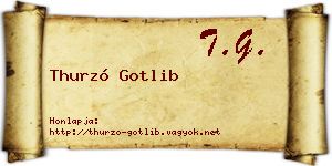 Thurzó Gotlib névjegykártya